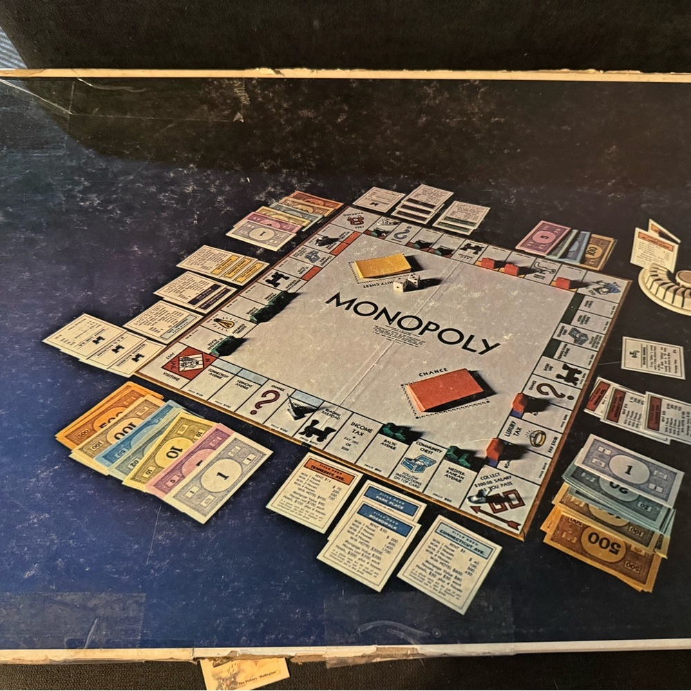 Vintage Monopoly Deluxe Edition Board Game (Parker Brothers, 1973)